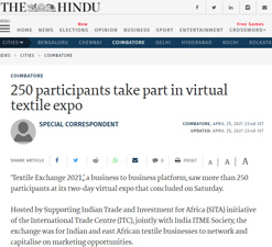 The Hindu - Textiles Exchange 2021